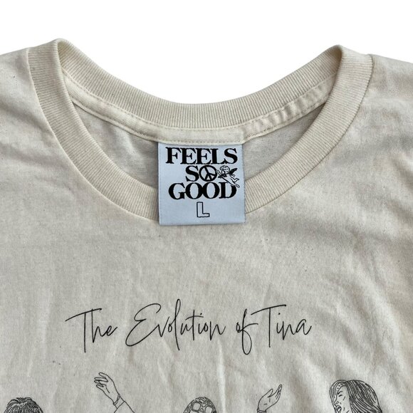 Feels So Good Evolution of Tina Graphic Tshirt Cream Large Band Concert Festival - Picture 4 of 8
